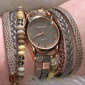 Maurices Wrap Around Wrist Watch - Rose Gold